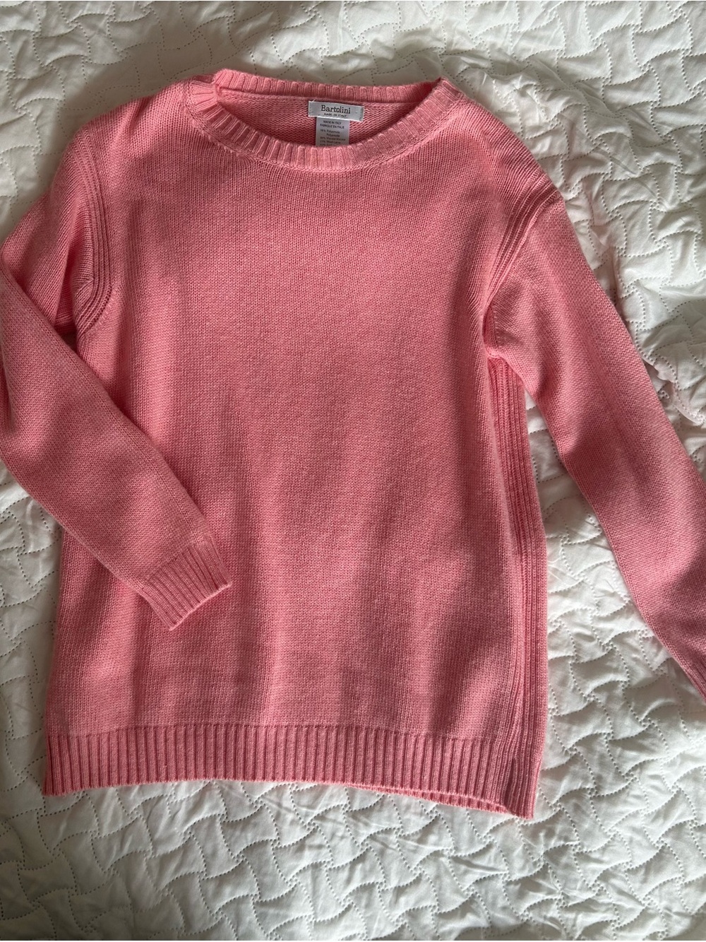 Lands' End Coral-Pink Crewneck Sweater